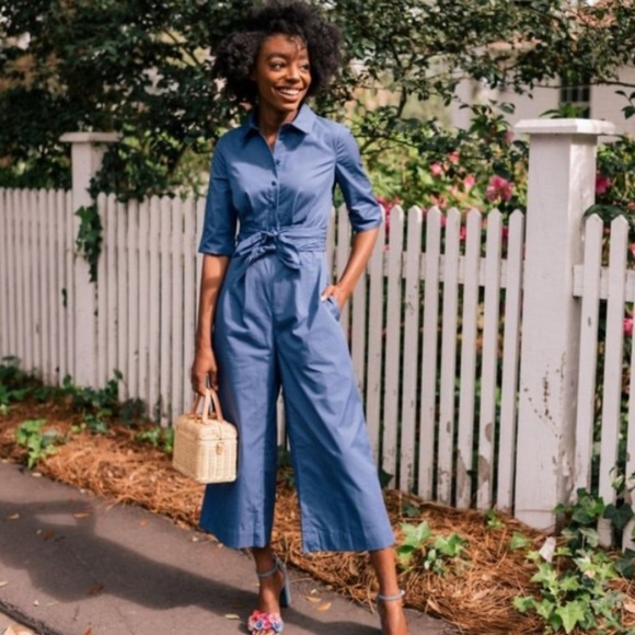 Gal Meets Glam Pants - Gal Meets Glam Sawyer Jumpsuit Shirt and Vintage Details